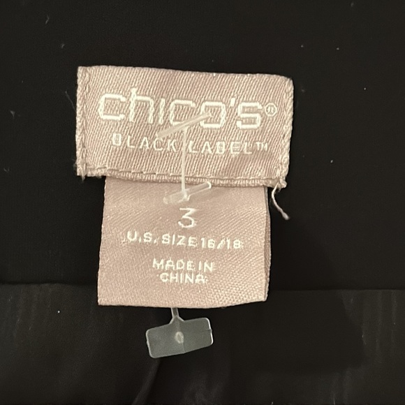 Chicos black label black suit jacket with zipper detailing us womens size 16/18 - Picture 2 of 5